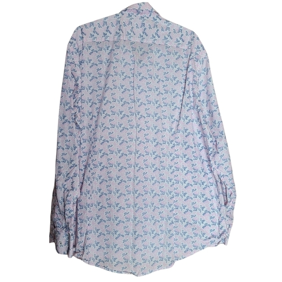 Report Collection Performance stretch pink blue long-sleeved Button-down  shirt - Picture 15 of 16